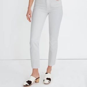 Madewell The Perfect Vintage Crop Jean in White - NWT